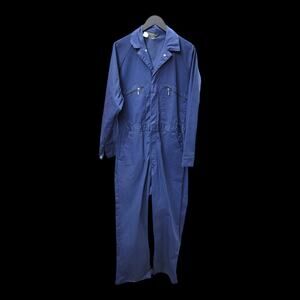 Vtg Sears Tradewear Navy Coveralls Jumpsuit Talon Zip 42R Michael Myers Style 42